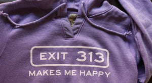 Exit 313 Heather Purple Hoodie