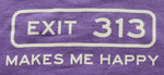 Exit 313 Heather Purple Crew Neck