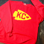 KC Arrowhead with Heart Crew Neck