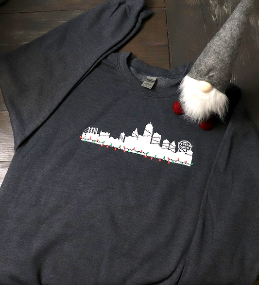 Kansas City Skyline with Christmas Lights Sweatshirt