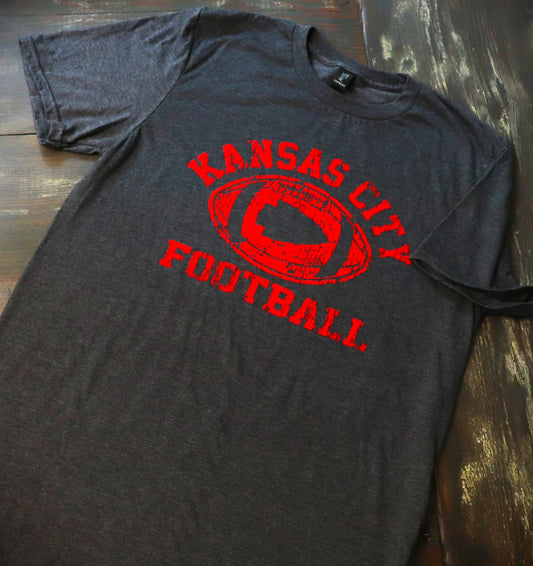 Charcoal Kansas City Football Short Sleeve