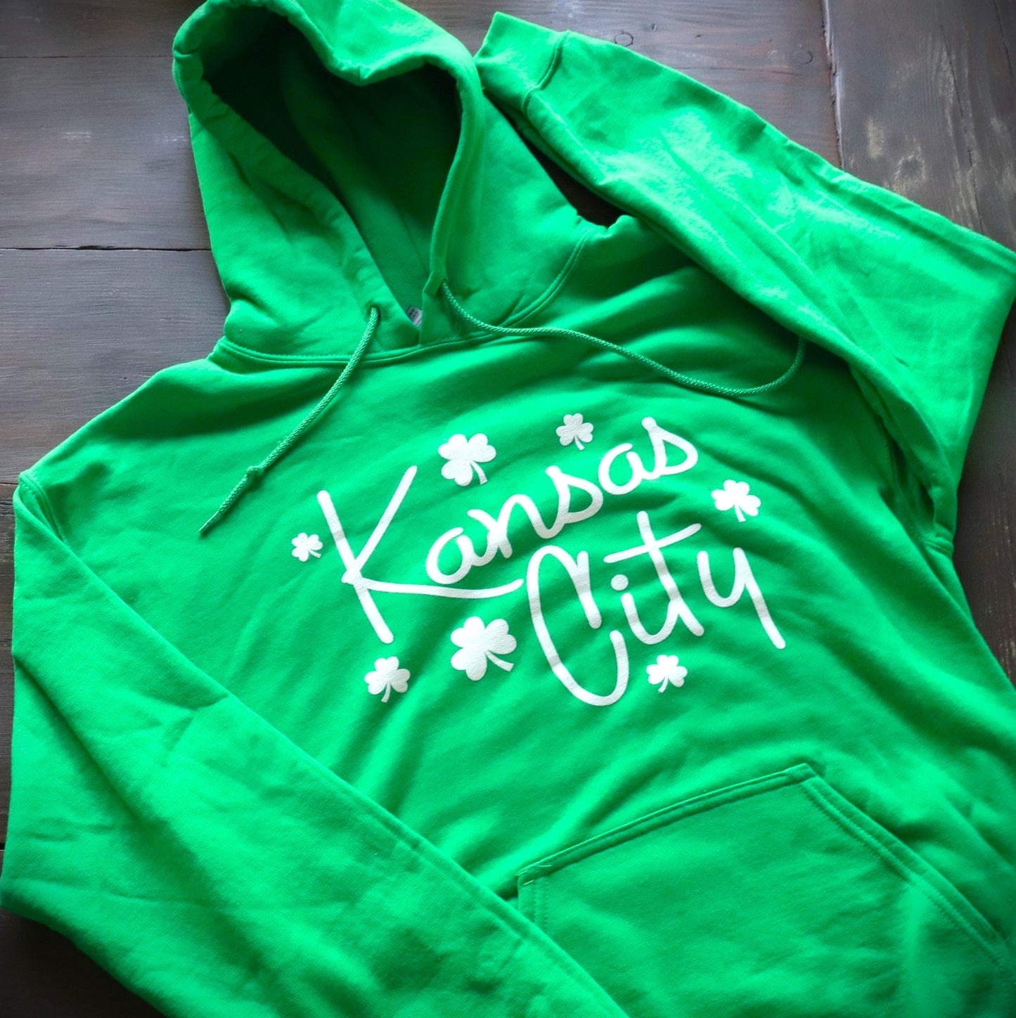 Kansas City Script Shamrock Hoodie