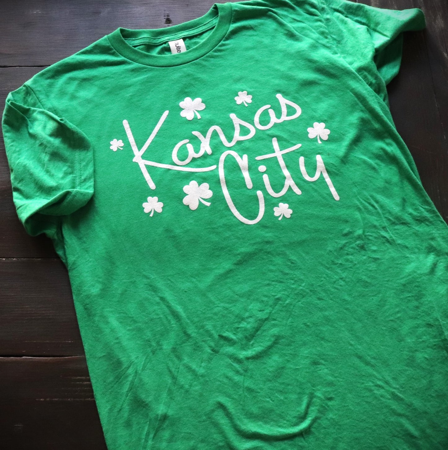 Kansas City Script Shamrock Short Sleeve