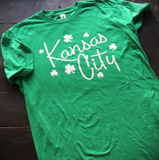 Kansas City Script Shamrock Short Sleeve