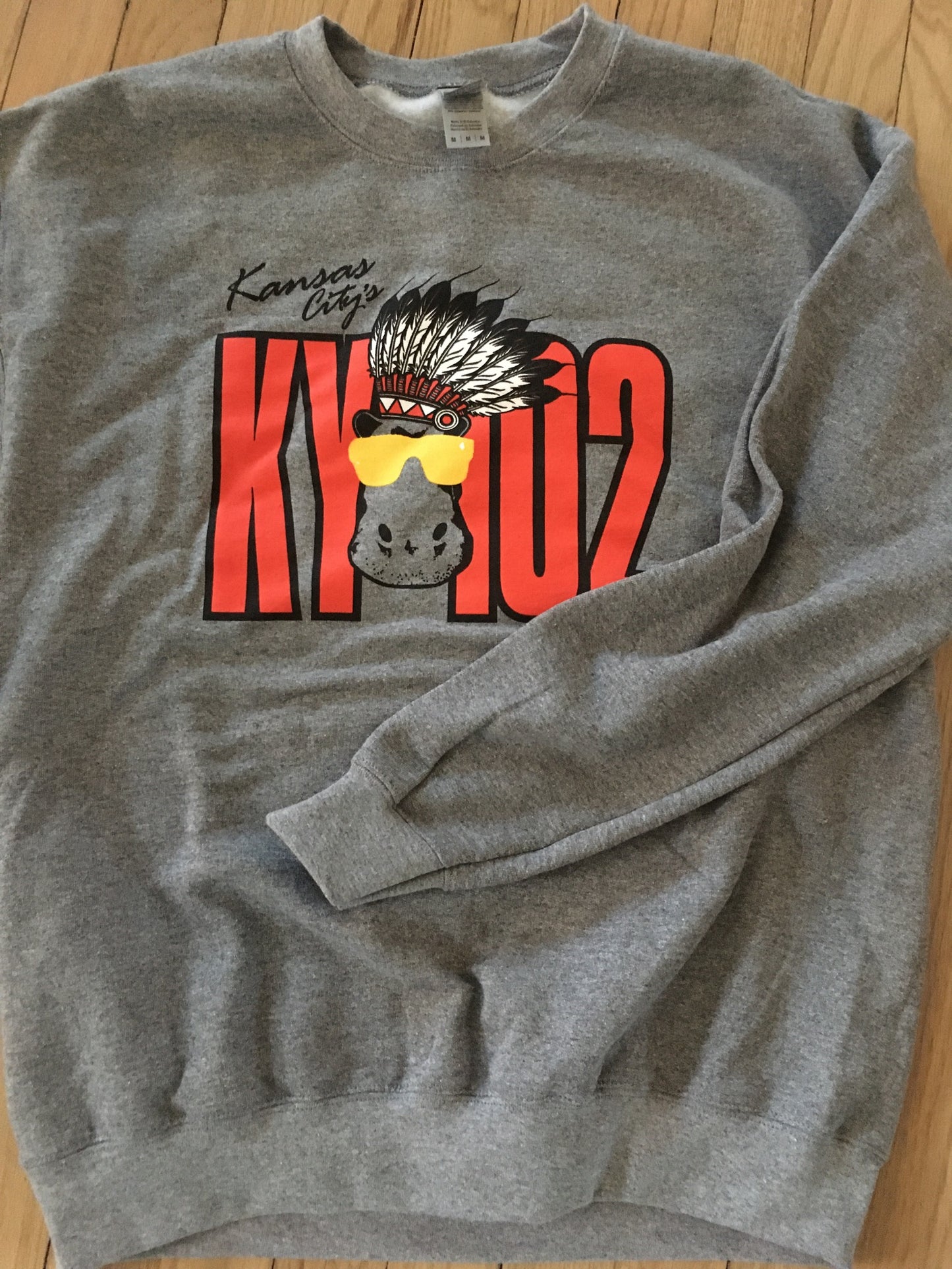 Hippo with headdress KY102 Crew Neck Sweatshirt THIS ONE