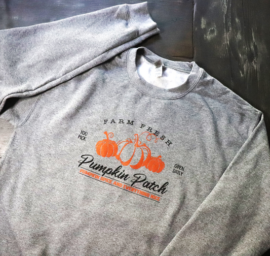 Farm Fresh Pumpkins Crew Neck Sweatshirt