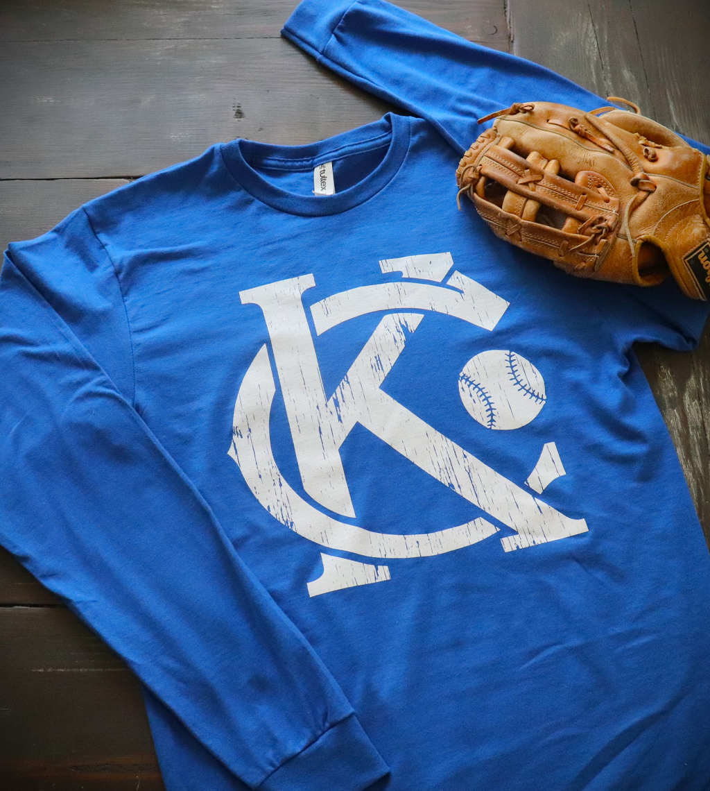 KC with baseball Long Sleeve