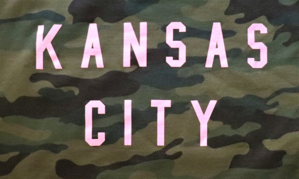 Kansas City Camo Sweatshirt with PINK INK