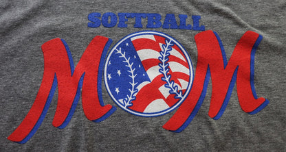 Softball Mom Red White and Blue