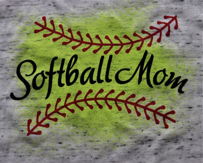 Softball Mom Bright Yellow Print