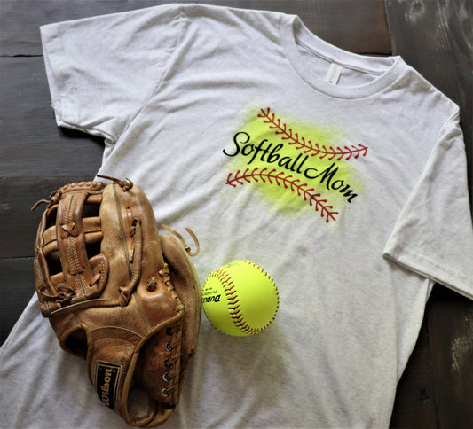 Softball Mom Bright Yellow Print