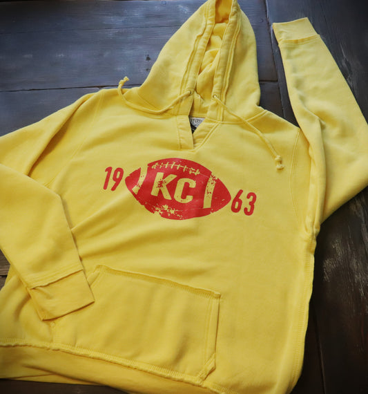 Yellow Kansas City Football Hoodie